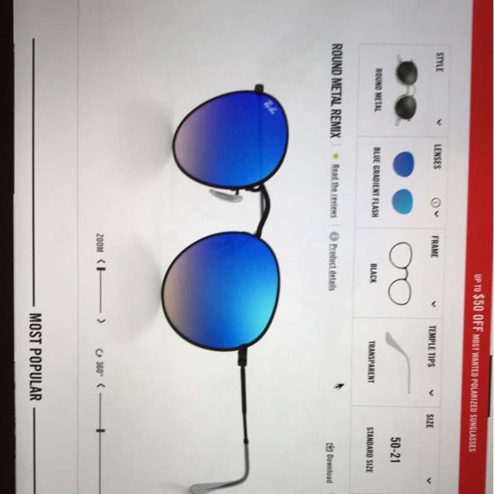 Ray-Bans and customized sunglasses